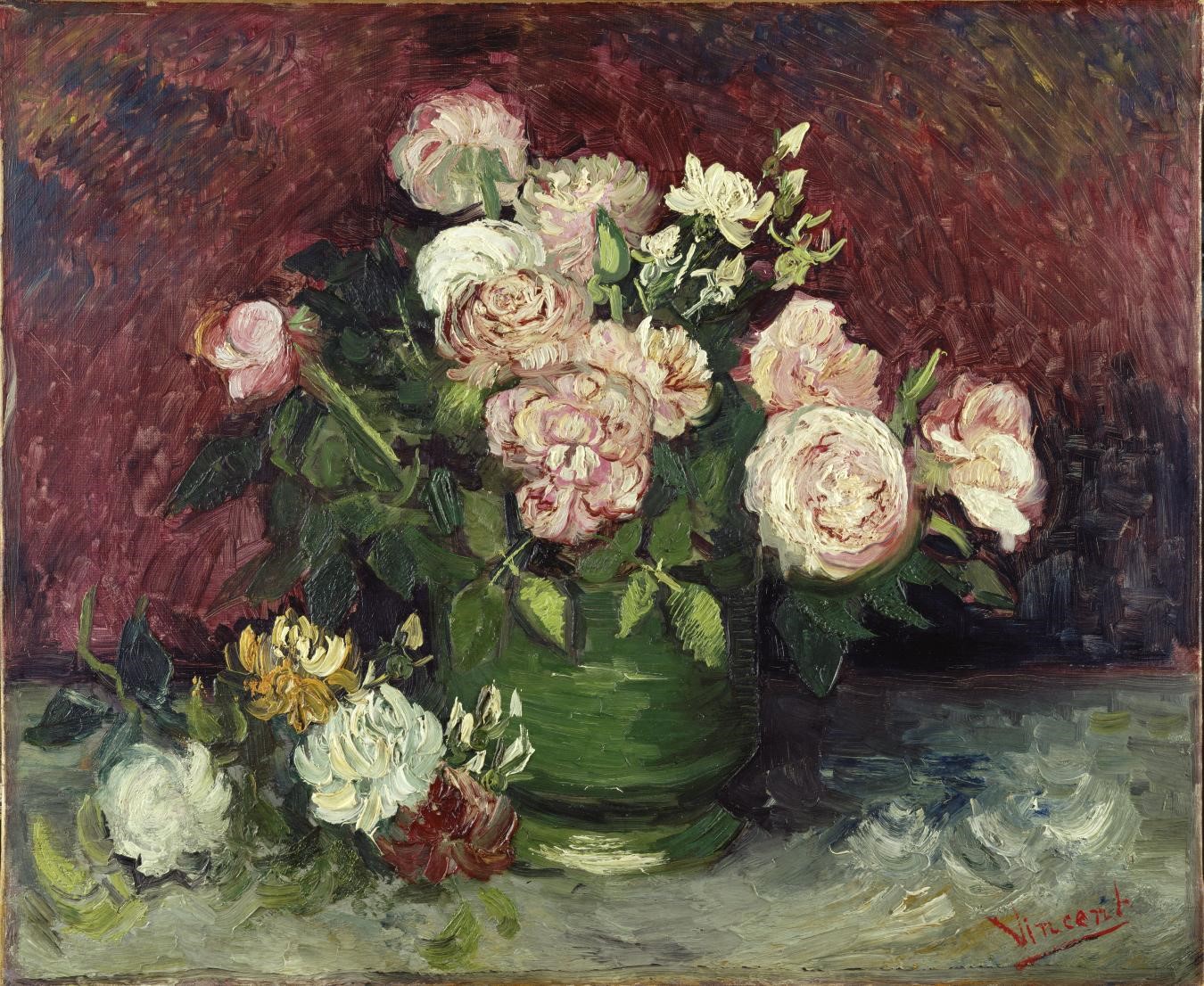 Vincent van Gogh, Roses and Peonies, 1886, oil on canvas, Kröller-Müller Museum, Otterlo. © Kröller-Müller Museum