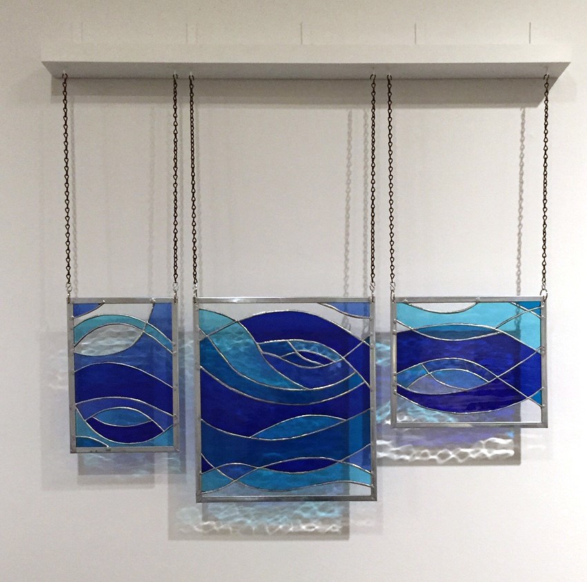 Richard Hinson, The Elements: Wind 2.2.a, stained glass. © Richard Hinson