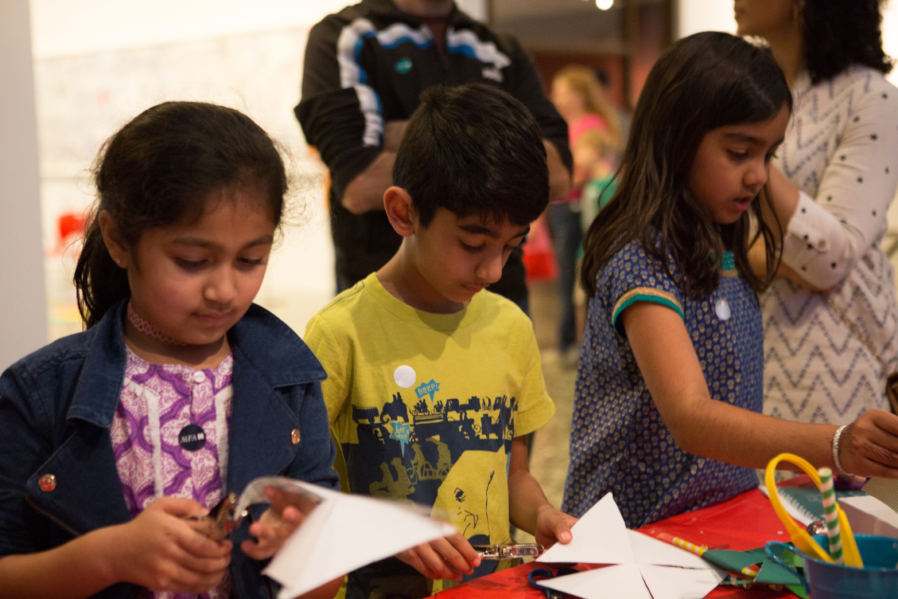 Family art-making in the studio