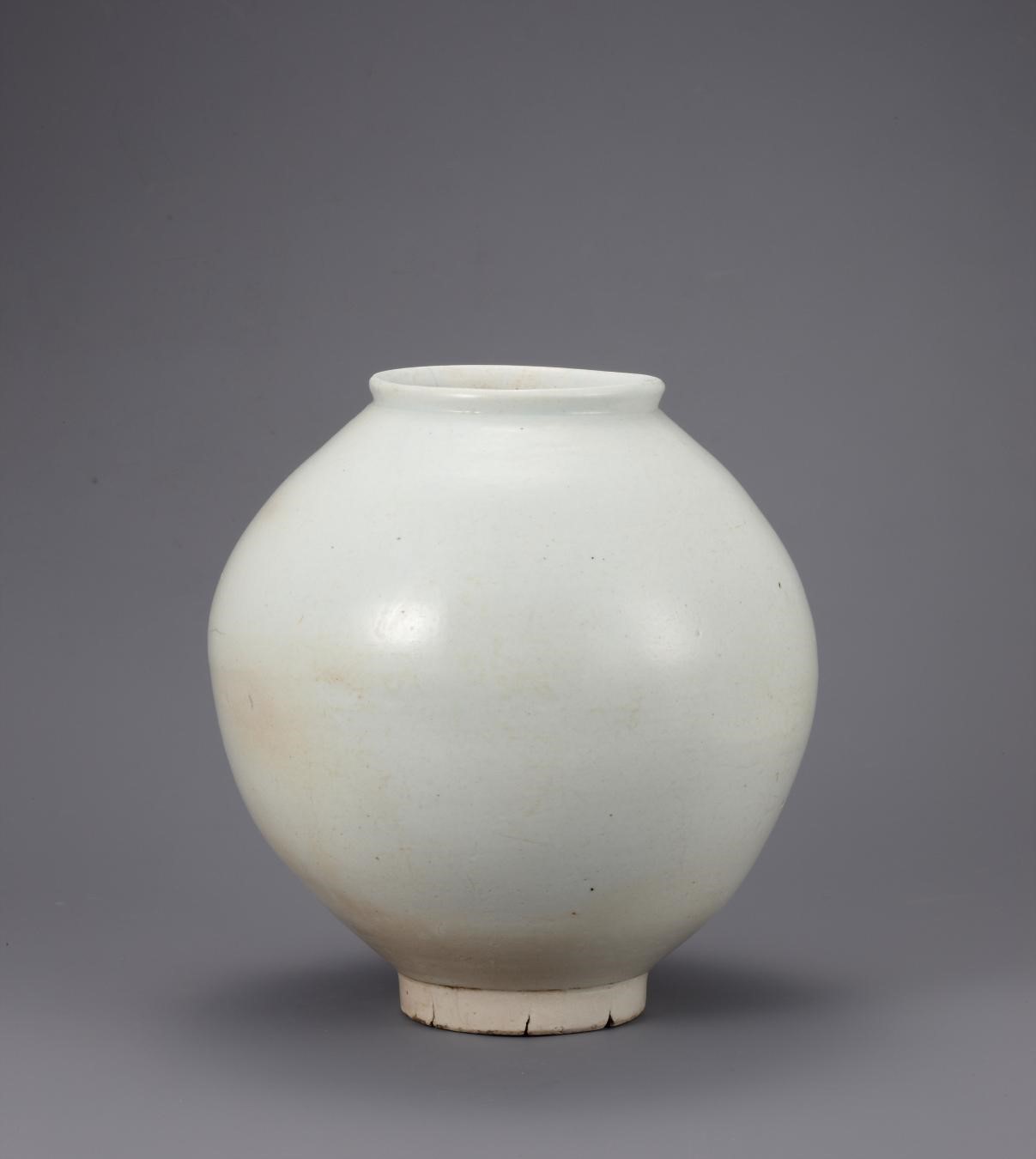 Korean, White Porcelain Jar, 18th century