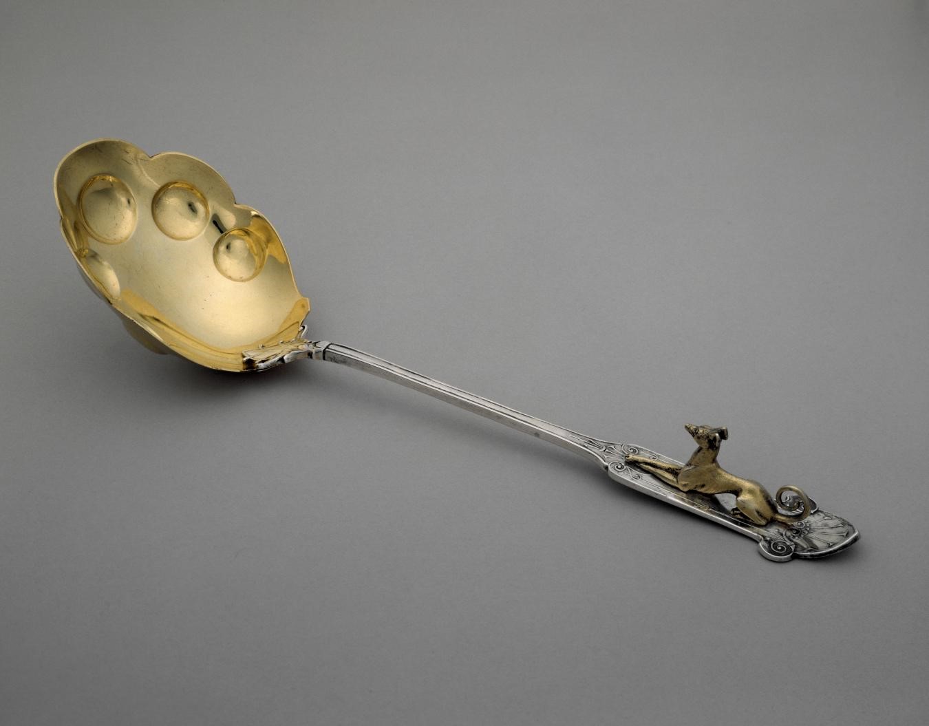 Gorham Manufacturing Company, Berry Spoon, c. 1868–75, silver and silver gilding, the Bayou Bend Collection