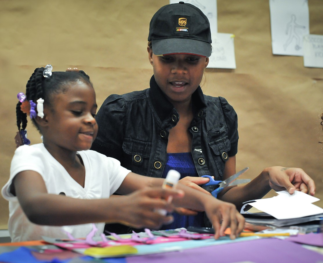 family art making in the studio