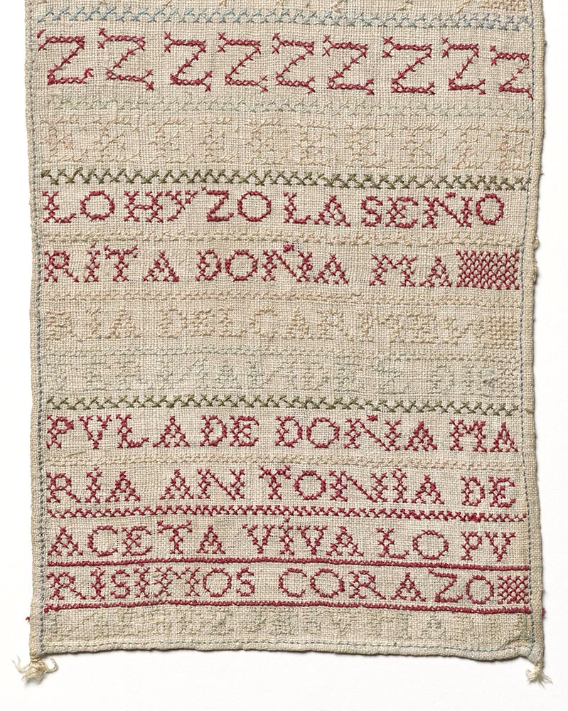 Maria Del Carmen Fernandez, Sampler (detail)