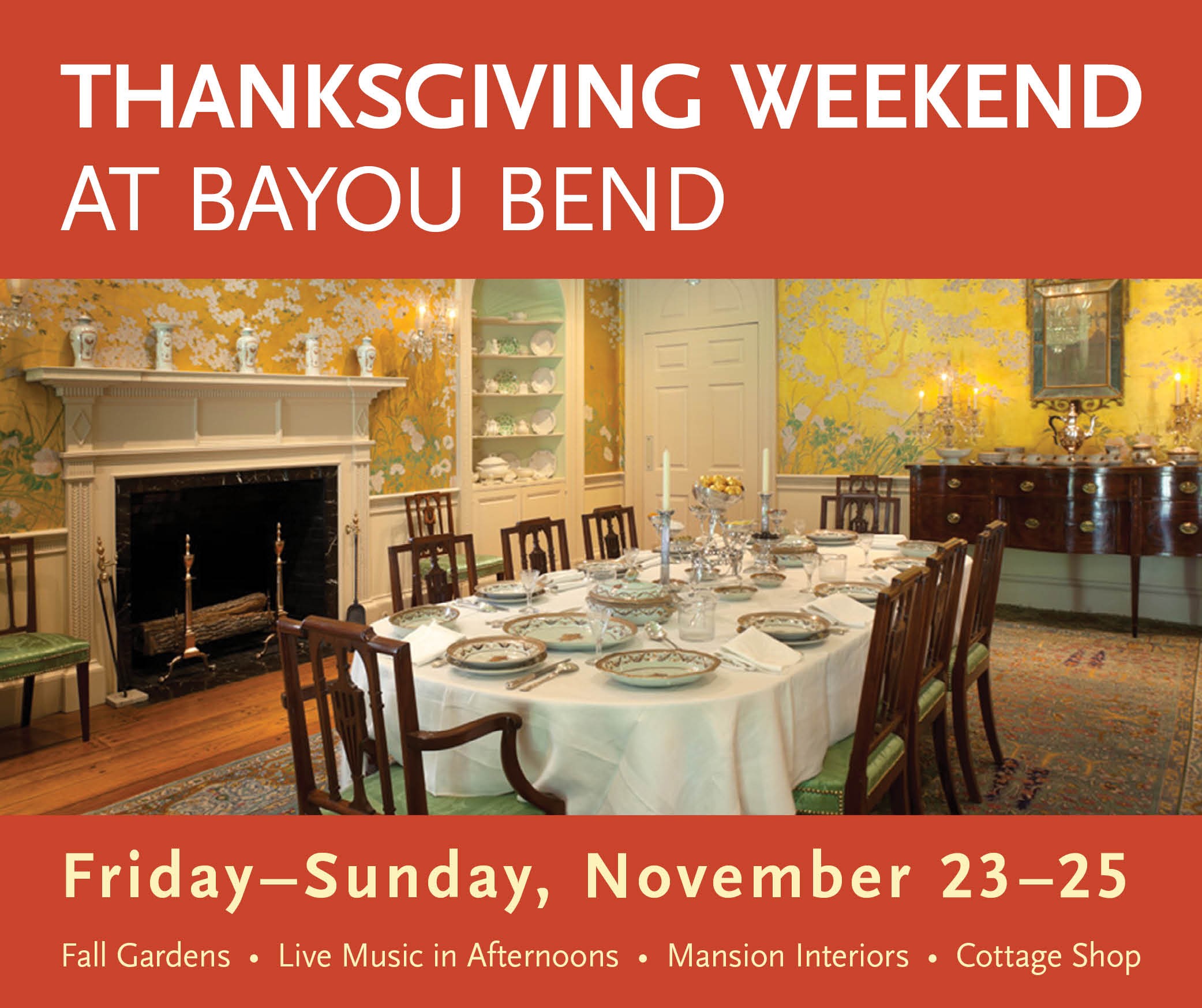 Thanksgiving Weekend at Bayou Bend 2018 graphic