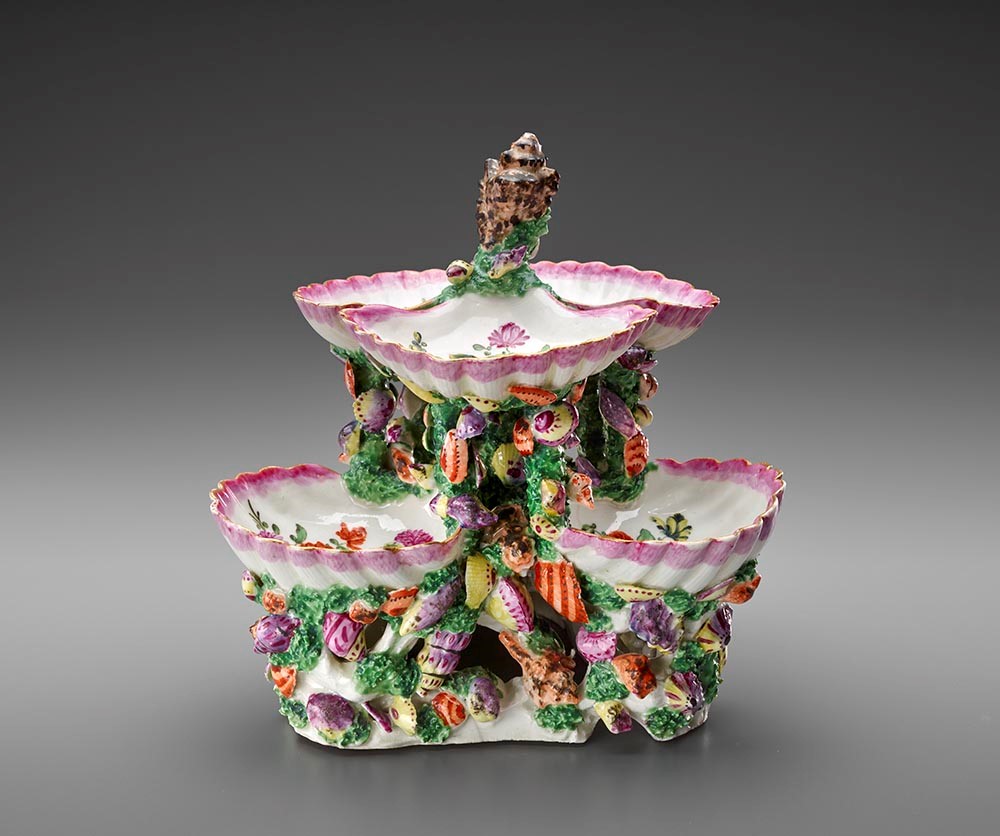 Bow Porcelain Factory, Sweetmeat Stand, c. 1760, soft-paste porcelain, the Rienzi Collection