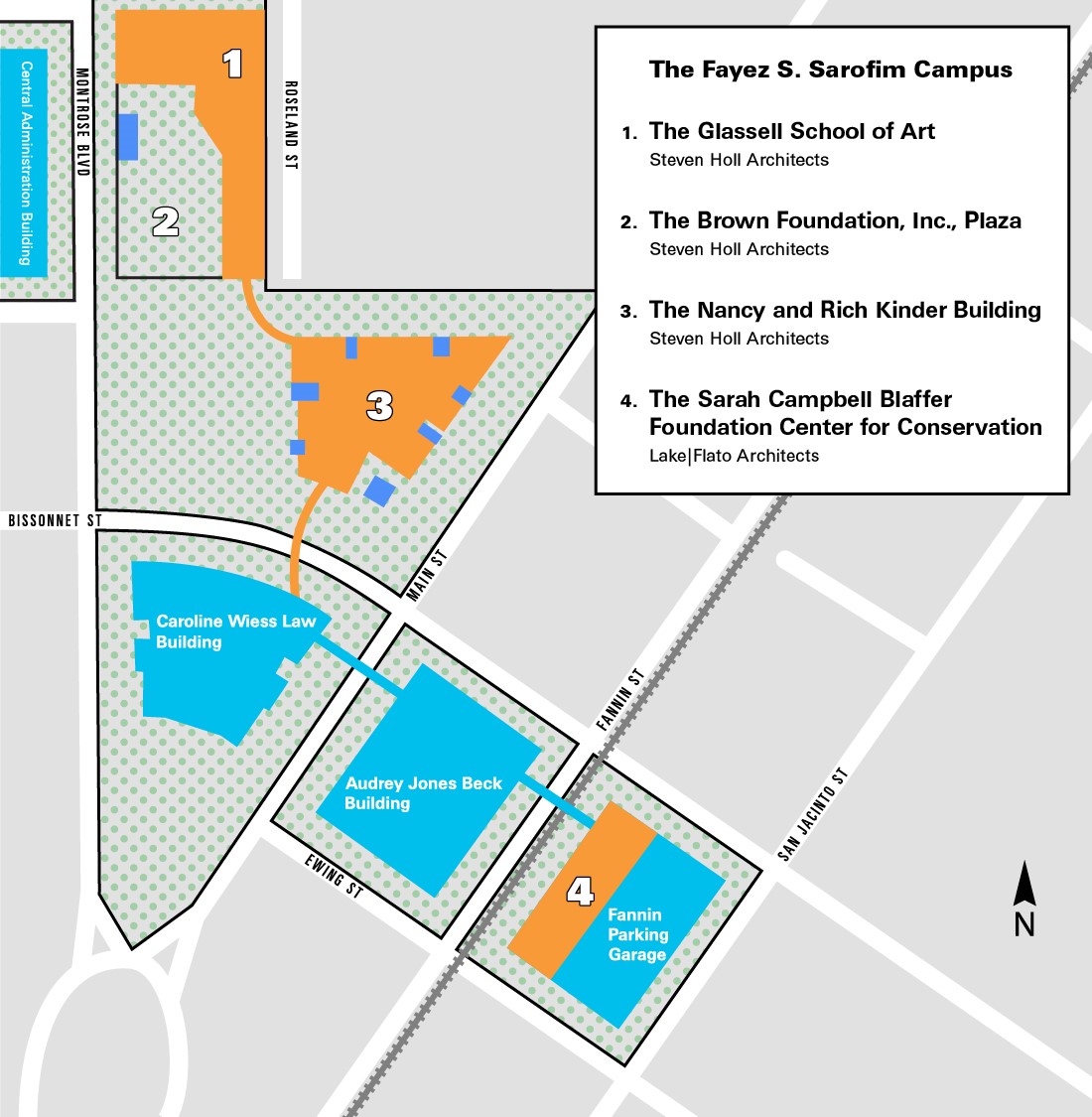 The Museum of Fine Arts Houston - Campus Plans Map Of Old Buildings New Buildings With Names.8713965514606499740