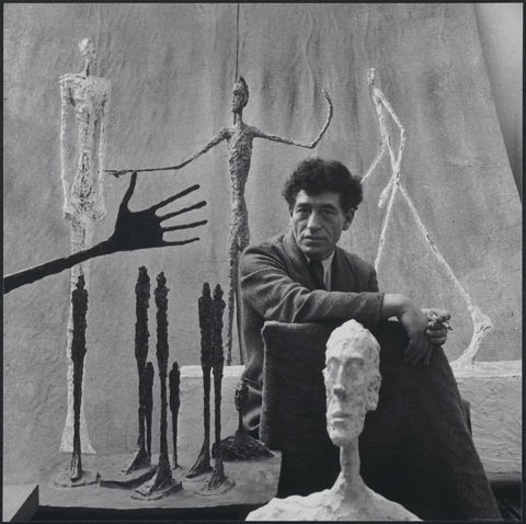 Alberto Giacometti in His Studio, c. 1951, silver print on paper