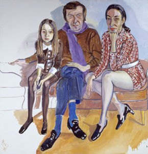 Alice Neel, The Family (John Gruen, Jane Wilson and Julia), 1970, oil on canvas