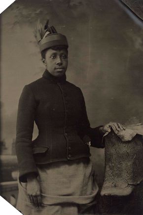 American - Woman with Coat and Hat