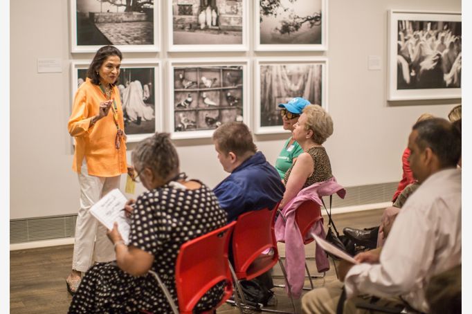 Art Beyond Sight participants / Beck Building gallery, Fazal Sheikh exhibition