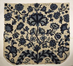 Attributed to Jerusha Foote Johnson, Bed Rug, 1782, wool
