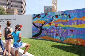 a+up cullen sculpture garden mural blog post - kids and mural