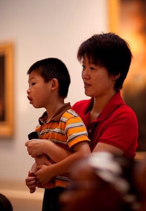 Family - parent and son - in galleries