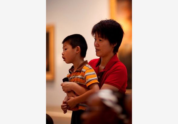 Family - parent and son - in galleries