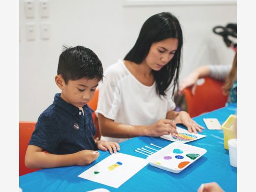 family art-making in the studio / little artists, summer art explorers