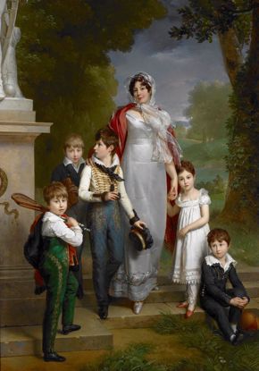 Gerard Portrait of Louise-Antoinette-Scholastique Gueheneuc, Madame la Marechale Lannes, Duchesse de Montebello, with her Children