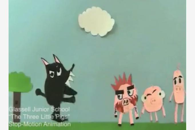 Glassell Junior School stop-motion animation three little pigs