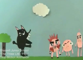 Glassell Junior School stop-motion animation three little pigs