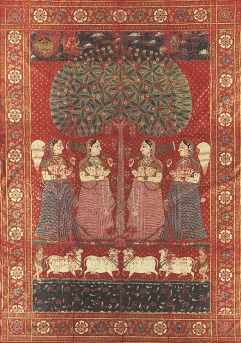 Golconda Picchwai, Pichwal, 18th century, painted textile