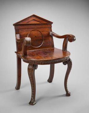 William Kent, Hall Chair, 1730–40, mahogany