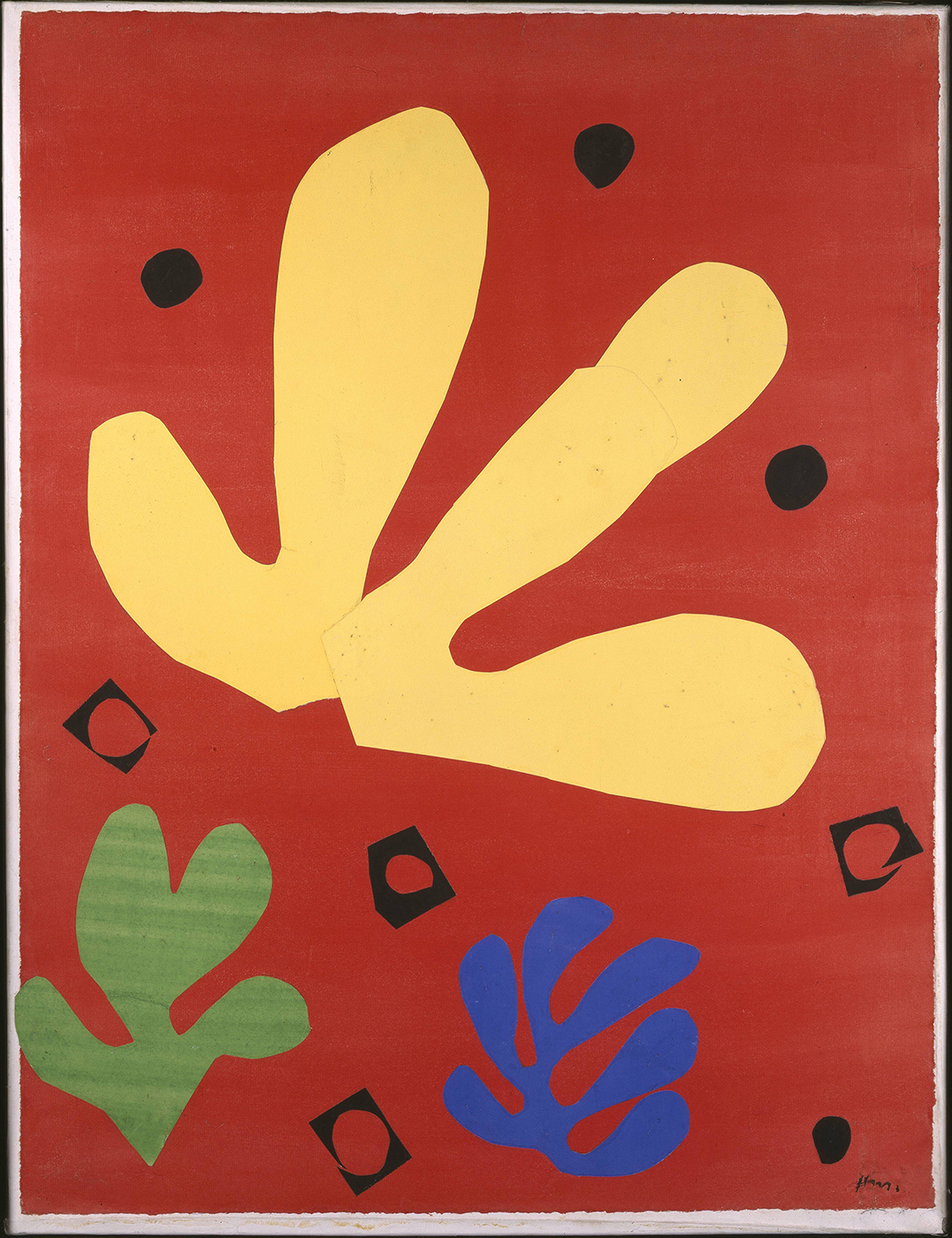 Henri Matisse, Vegetal Elements, 1947, gouache cut-out on paper mounted on canvas, Museum Berggruen, Neue Nationalgalerie - Stiftung Preussischer Kulturbesitz, Berlin.