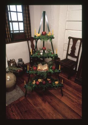 Holiday decor at Old Salem Museums & Gardens, Winston-Salem, North Carolina