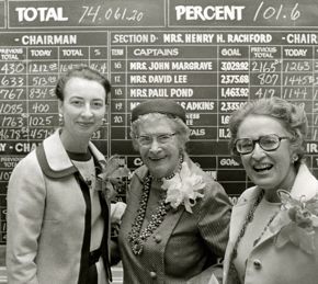 Ima Hogg (center) and the 1972 Symphony Fund Drive