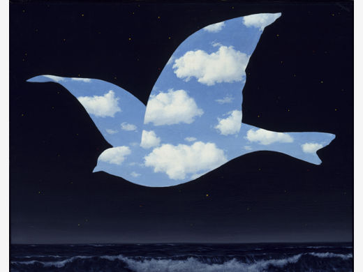 René Magritte, The Kiss (Le Baiser), 1951, oil on canvas