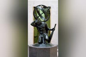 Hercules Upholding the Heavens, a 1918 bronze sculpture by Paul Manship.