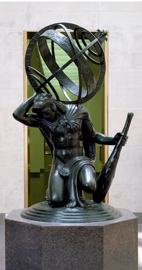 Hercules Upholding the Heavens, a 1918 bronze sculpture by Paul Manship.