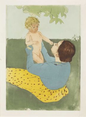 Mary Cassatt, Under the Horse-Chestnut Tree, 1896–97, drypoint and aquatint on laid paper