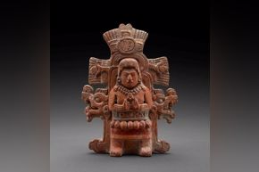 Maya - Figure in Ceremonial Dress Effigy Rattle