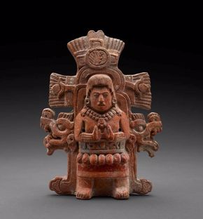 Maya - Figure in Ceremonial Dress Effigy Rattle