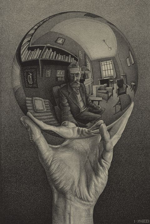 M.C. Escher, Hand with Reflecting Sphere, January 1935, lithograph