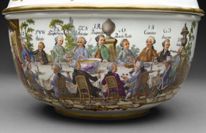 Meissen Porcelain Manufactory, Punch Bowl with Cover (detail), c. 1765–70, hard-paste porcelain