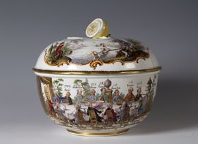 Meissen Porcelain Manufactory, Punch Bowl with Cover,  18th century