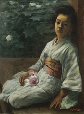 Mitsutani Kunishirō, Flowers, c. 1910, oil on canvas