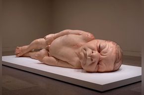 Mueck - A Girl installation photo by Tom DuBrock