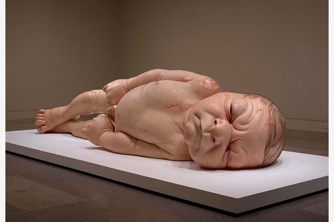 Mueck - A Girl installation photo by Tom DuBrock