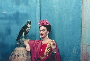 Nickolas Muray, Frida with Her Pet Eagle, Coyoacán, 1939