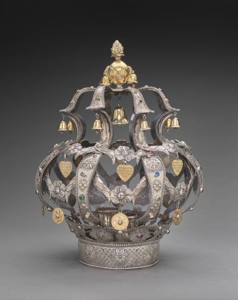 Polish, Torah Crown, late 18th–early 19th century, silver, silver‐gilt, and paste stones