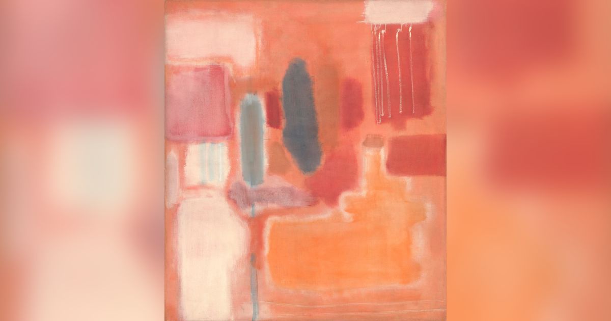 Mark Rothko's 'No. 46, 1957' is on display at the opening of the exhibition  'Keys to a Passion' at the Louis Vuitton Foundation in Paris, France,  Monday, March 30, 2015. The exhibition