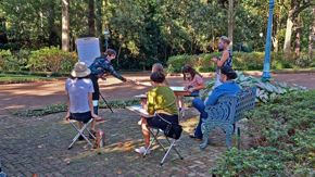 Sketching in the Gardens at Rienzi