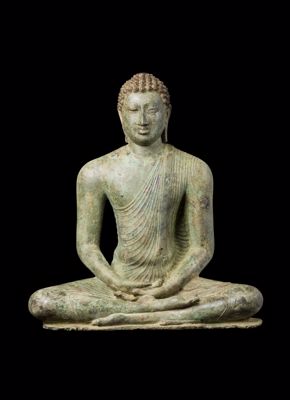 Sri Lankan, Seated Buddha, 8th century, bronze