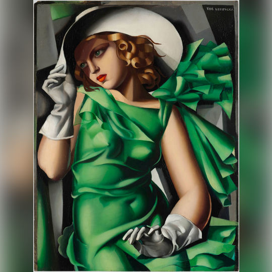 Tamara de Lempicka, Young Girl in Green (Young Girl with Gloves)