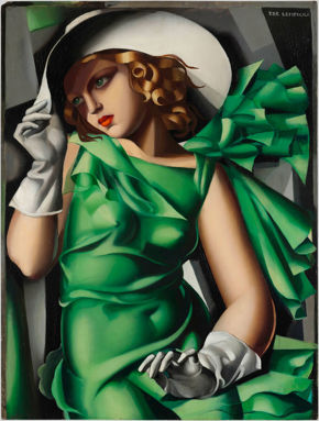 Tamara de Lempicka, Young Girl in Green (Young Girl with Gloves)