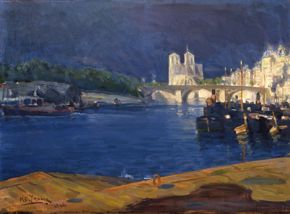 Tanner- View of The Seine, Looking toward Notre Dame