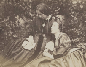 Unknown Artist, Julia Margaret Cameron and Her Daughter Julia (detail), 1858, salted paper print